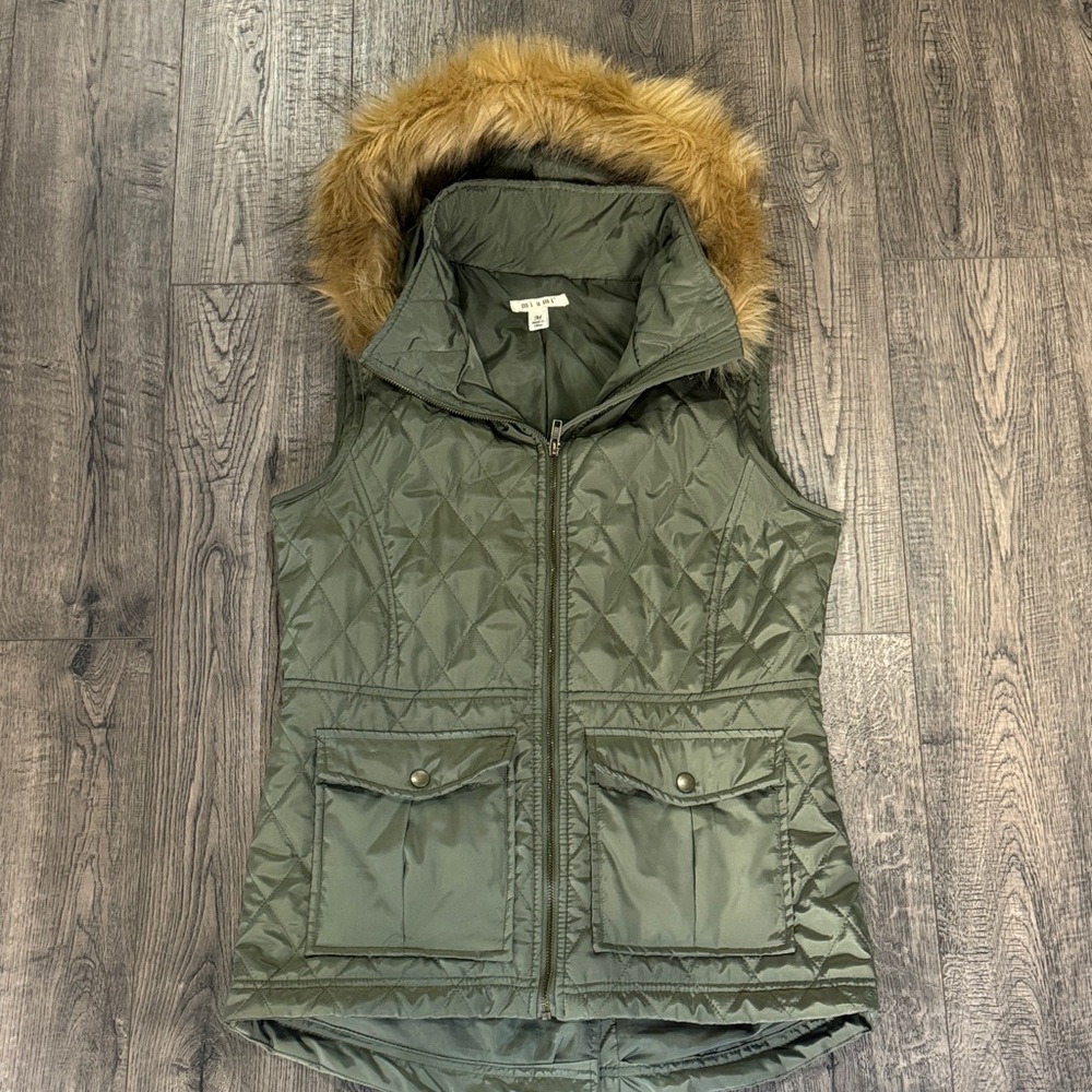 Miami Olive Green Quilted Vest
